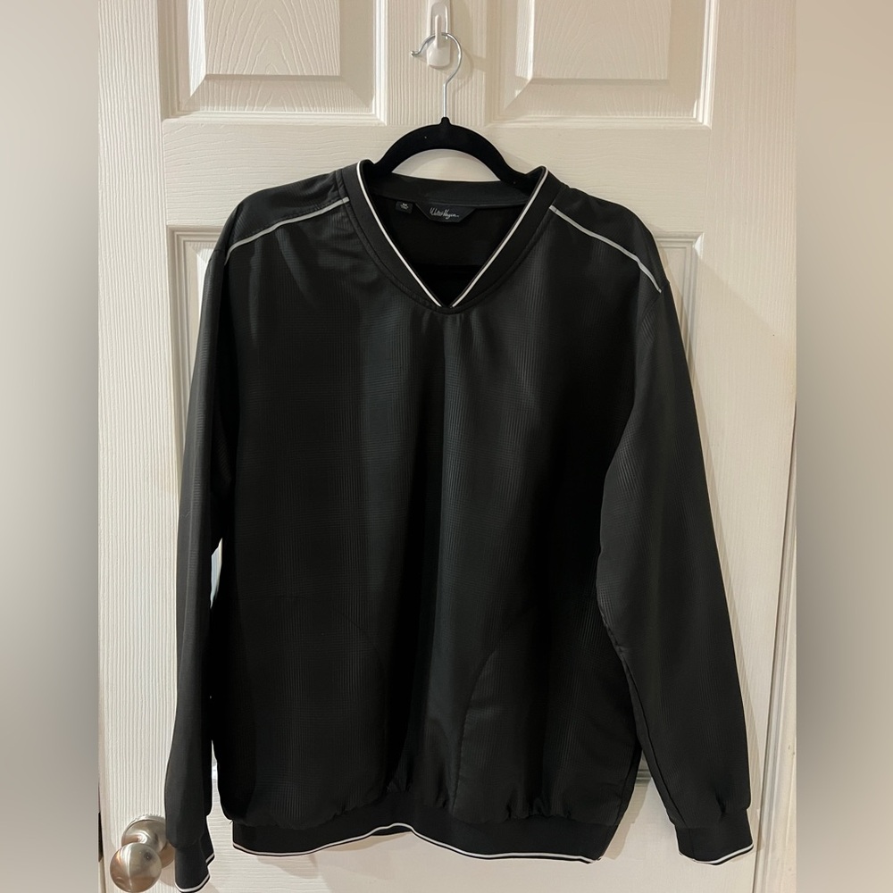 Walter Hagen Black V Neck Golf Pullover Size Med